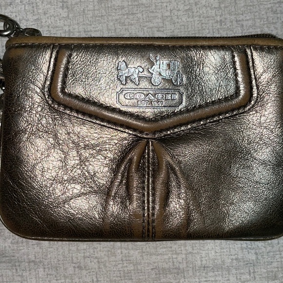 Coach Handbags - Coach Bags | Coach Wristlet Bronze Leather |